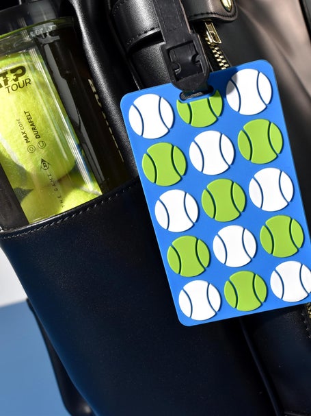 Etiquette de sac Racquet Inc bleue