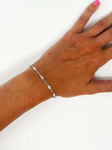 Bracelet Racquet Inc Tennis Argentée