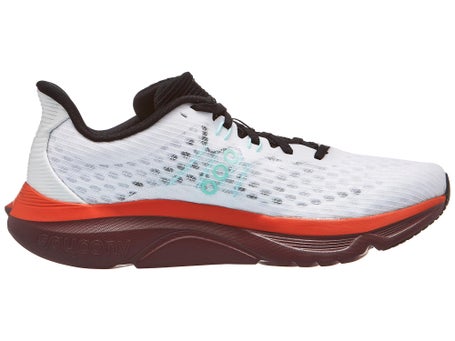 Saucony Kinvara 16 Herren Laufschuhe Weiß Crimson