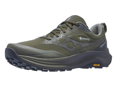 Saucony Peregrine 16 GTX\Mens Shoes\Fatigue/Ebony