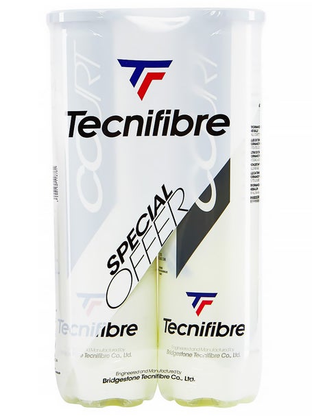 Tubo da 4 palline Tecnifibre Court Tennis Conf. da 2 tubi