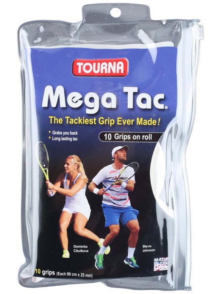10 surgrips Tourna Mega Tac blancs