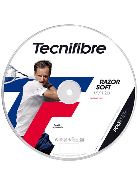 Bobina de cordaje Tecnifibre Razor Soft 1,25 17 200 m Negro