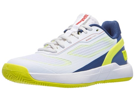 Wilson Rush Pro 5 JR\White/Blue/Yellow Junior Shoe