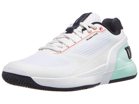 Wilson Rush Pro 5 AC\White/Bay/Coral Mens Shoe