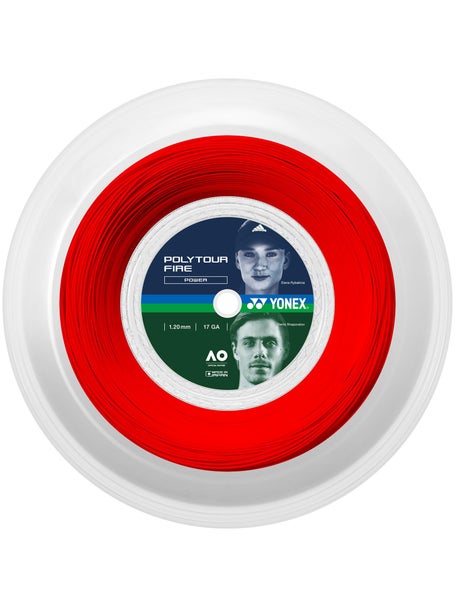 Yonex Poly Tour Fire 120mm Tennissaite 200m Rolle