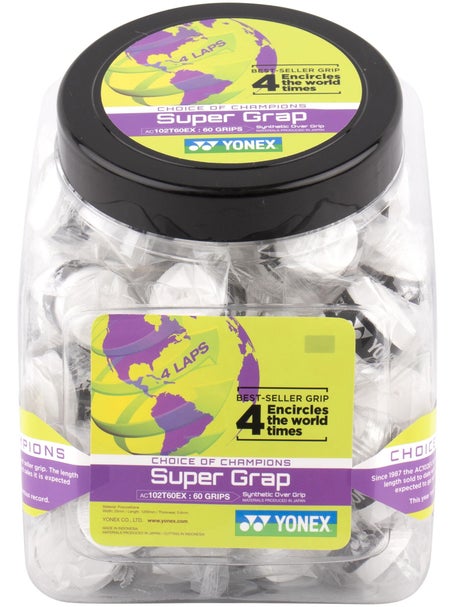 Yonex Super Grap Overgrip Bucket White (60 pcs)