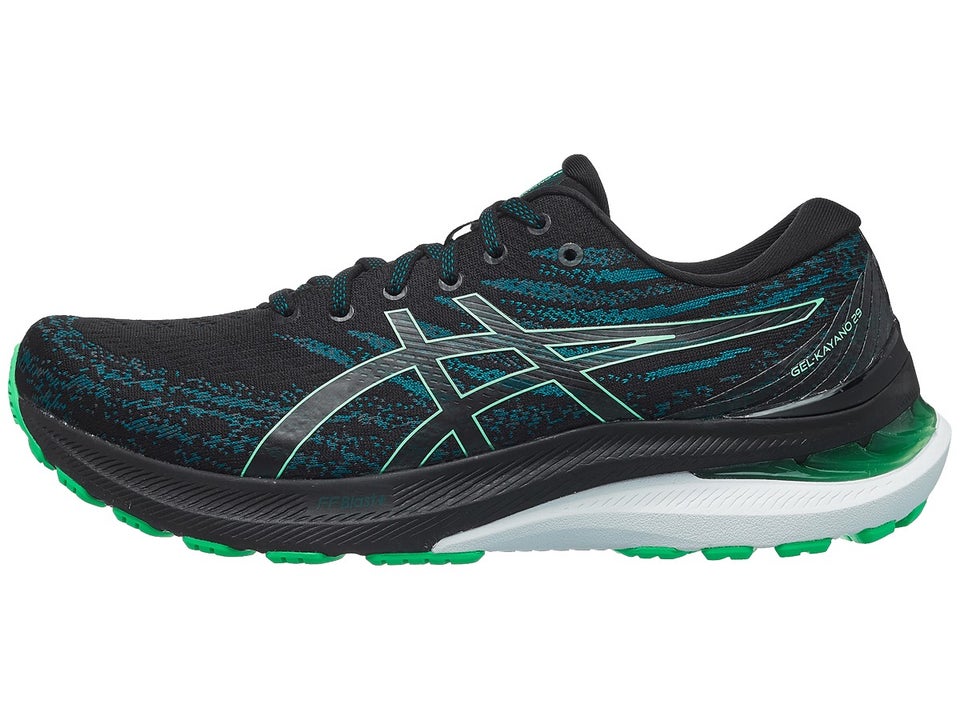 ASICS Gel Kayano 29 Men's Shoes Black/New Leaf Running Warehouse Europe