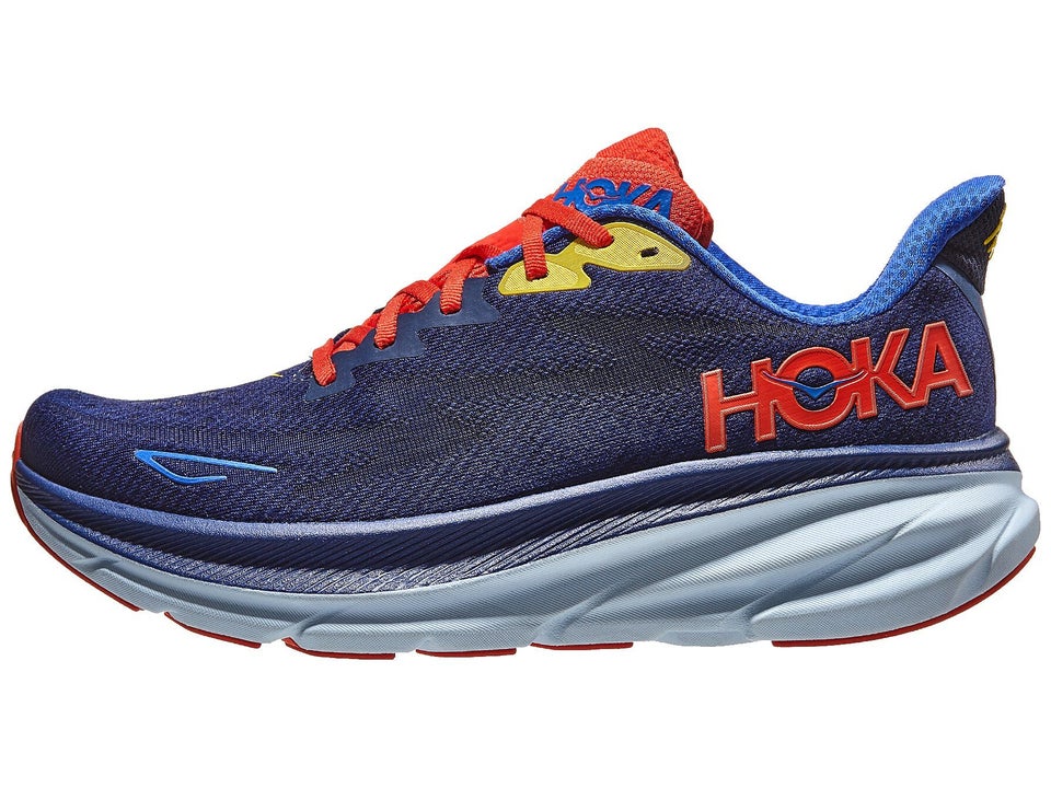 HOKA Clifton 9 Wide Men Shoe Bellwether/Dazzling Blue Running Warehouse Europe