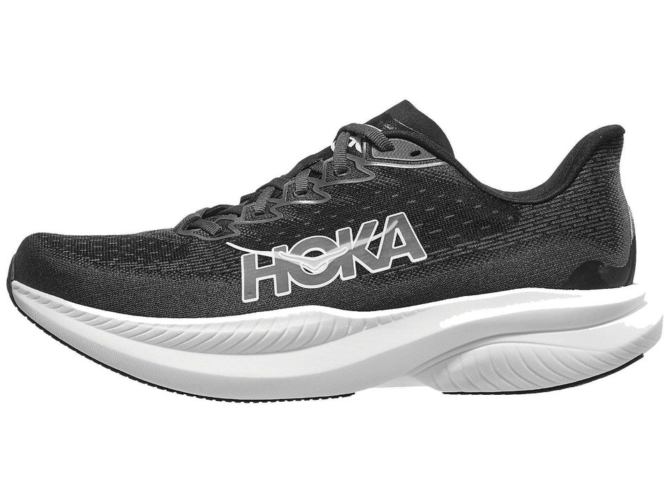 HOKA Mach 6 Men's Shoes Black/White Running Warehouse Europe