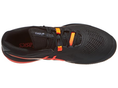 Chaussures Homme Asics Gel Resolution X Black Orange TERRE BATTUE