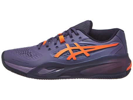 Chaussures Homme Asics Gel Resolution X Grey Purple Orange TERRE BATTUE