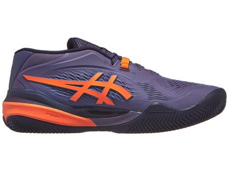 Chaussures Homme Asics Gel Resolution X Grey Purple Orange TERRE BATTUE