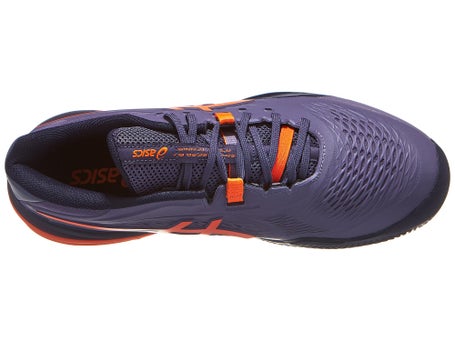 Chaussures Homme Asics Gel Resolution X Grey Purple Orange TERRE BATTUE
