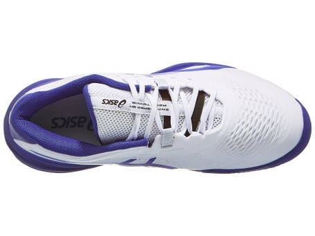 Chaussures Homme Asics Gel Resolution X White Dark Cobalt TERRE BATTUE