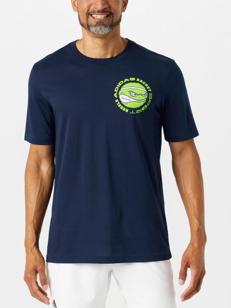 adidas Herren Herbst Tennis Racket Sport T Shirt