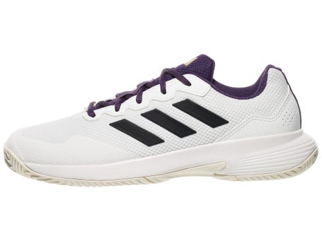 Scarpe adidas GameCourt 2 Bianco Nero Plum Uomo TUTTE LE SUPERFICI