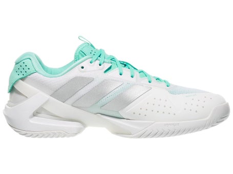 adidas adizero Ubersonic 5 ALLCOURT Damenschuh Weiß Silber Aqua
