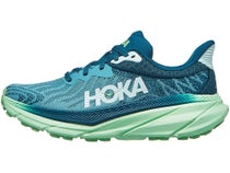 HOKA Challenger 7 Women's Shoes Ocean Mist/Lime Glow