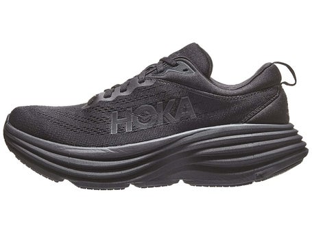 HOKA Bondi 8 Wide Women's Shoes Black/Black - Running Warehouse Europe